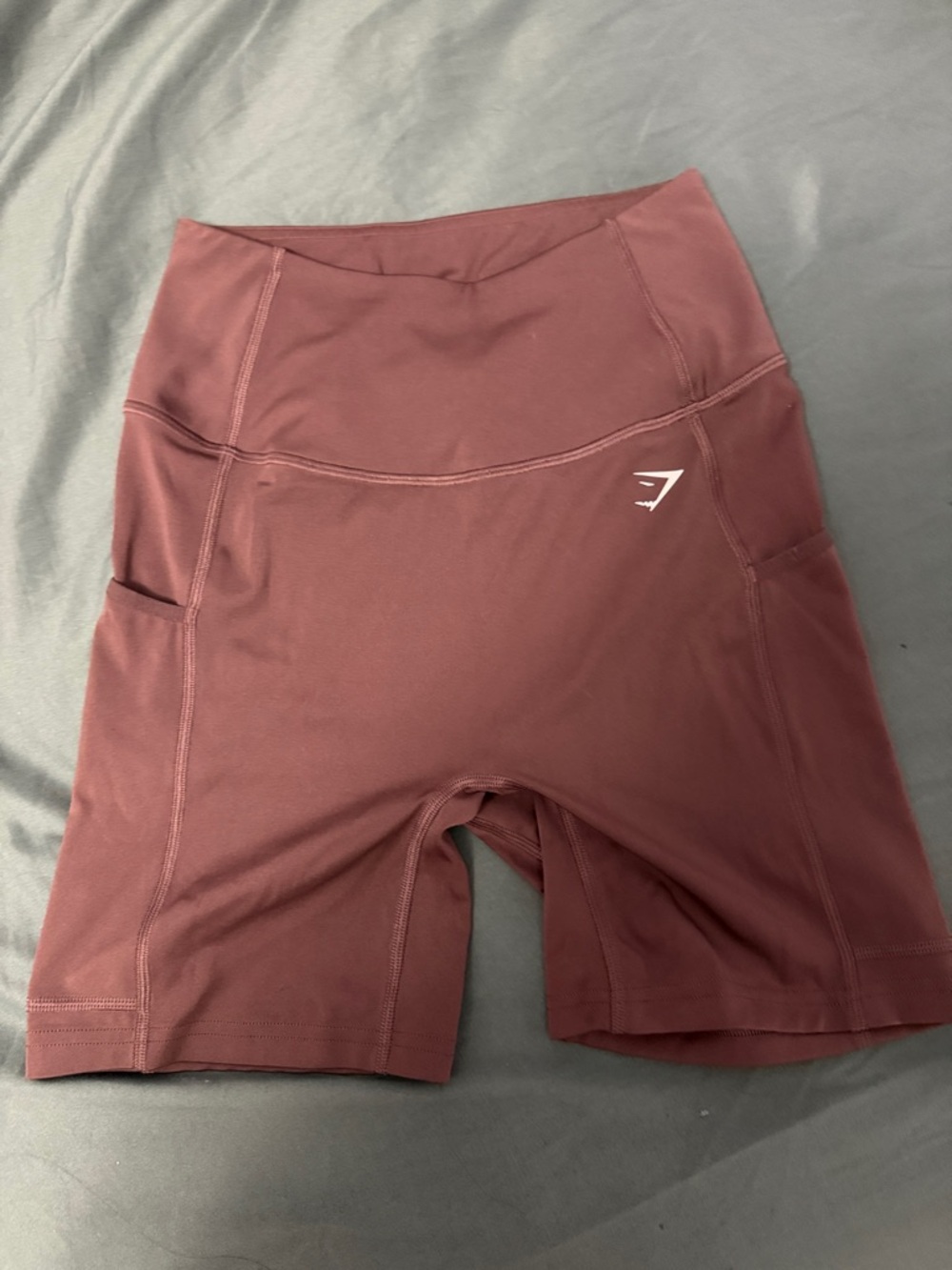 Gymshark High-Rise Pocket Bike Shorts - brown